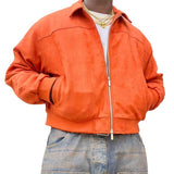 Men's Vintage Solid Color Lapel Jacket 48547818Y