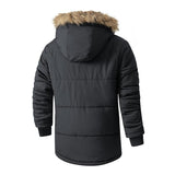 Men's Fleece Thickened Hooded Cotton Coat 15364137X
