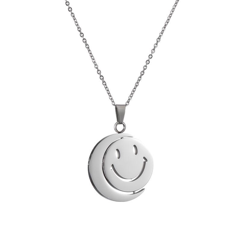 Retro Casual Smiley Face Necklace 14558659TO