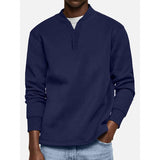 Men's Solid Henley Long Sleeve Sweatshirt 16949152Y