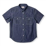 Men's Casual Short Sleeve Denim Shirt 80333685Y