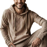 Men's Casual Cotton and Linen Hoodie 05251879X