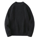 Men's Pullover Loose Long Sleeve Round Neck Knitted Sweater 48029462X