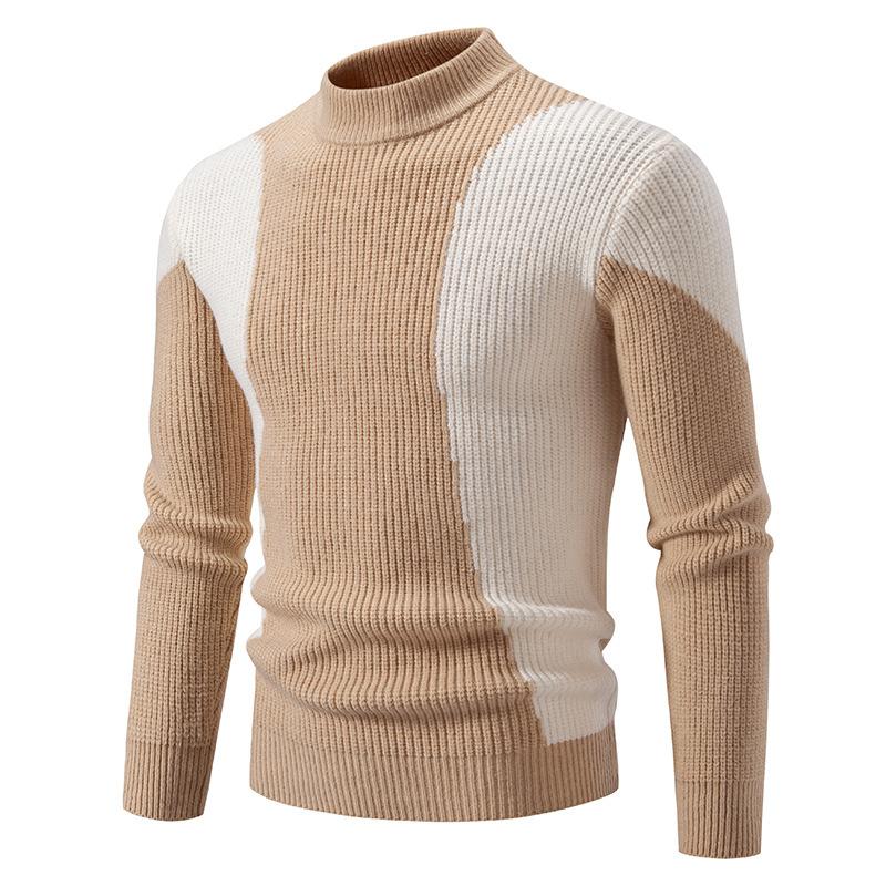 Men's Colorblock Half Turtleneck Knit Sweater 04653116U