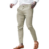 Men's Twill Cotton Stretch Slim Fit Skinny Pants 43886880X