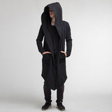 Men's Long Cardigan Cape Coat Hooded Coat 95926752U