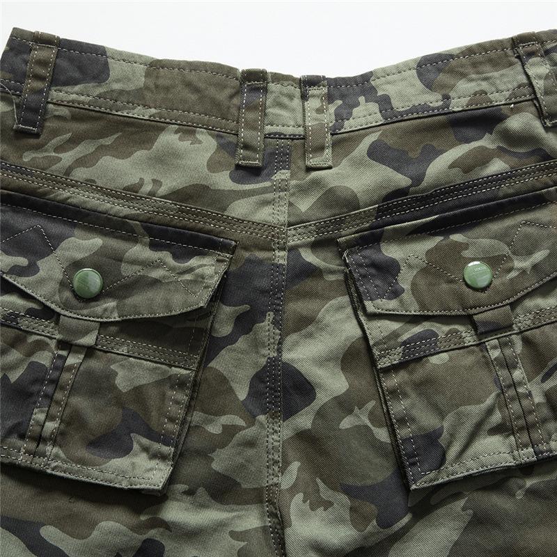 Men's Casual Summer Camouflage Multi-pocket Cargo Shorts 90115770M
