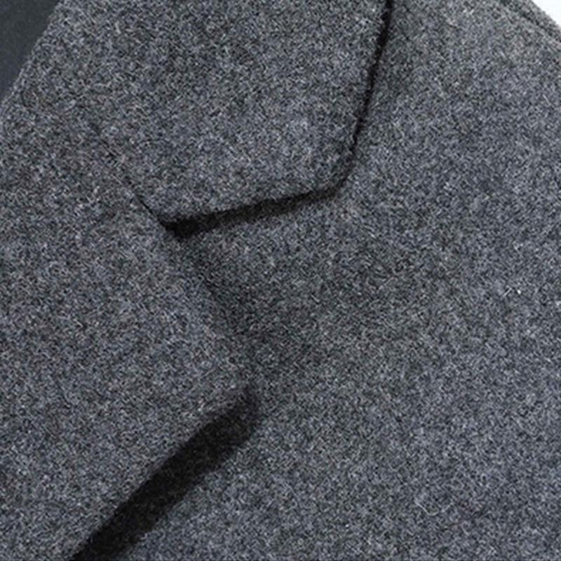 Men's Casual Slim Fit Thick Lapel Single Breasted Blazer 41320844M