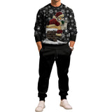 Men's Christmas Print Long Sleeve Trousers Two-Piece Set 57144572X