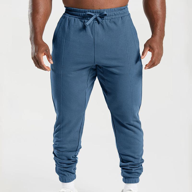 Men's Casual Cotton Blend Elastic Waist Loose Sports Pants 78141954M