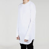 Men's Rounded Hem Long Sleeve Bottoming Shirt 74987904U