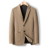 Men's Solid Color Waffle Button Blazer 91991905X