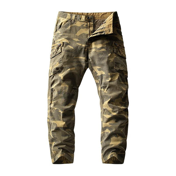 Men's Casual Outdoor Camouflage Multi-Pocket Cargo Pants 08047321M