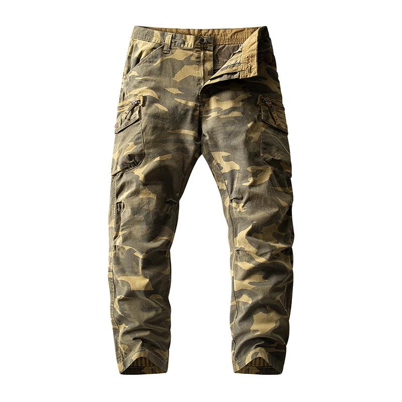 Men's Casual Outdoor Camouflage Multi-Pocket Cargo Pants 08047321M