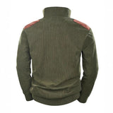 Men's Vintage Patchwork Stand Collar Sweatshirt 05452686X