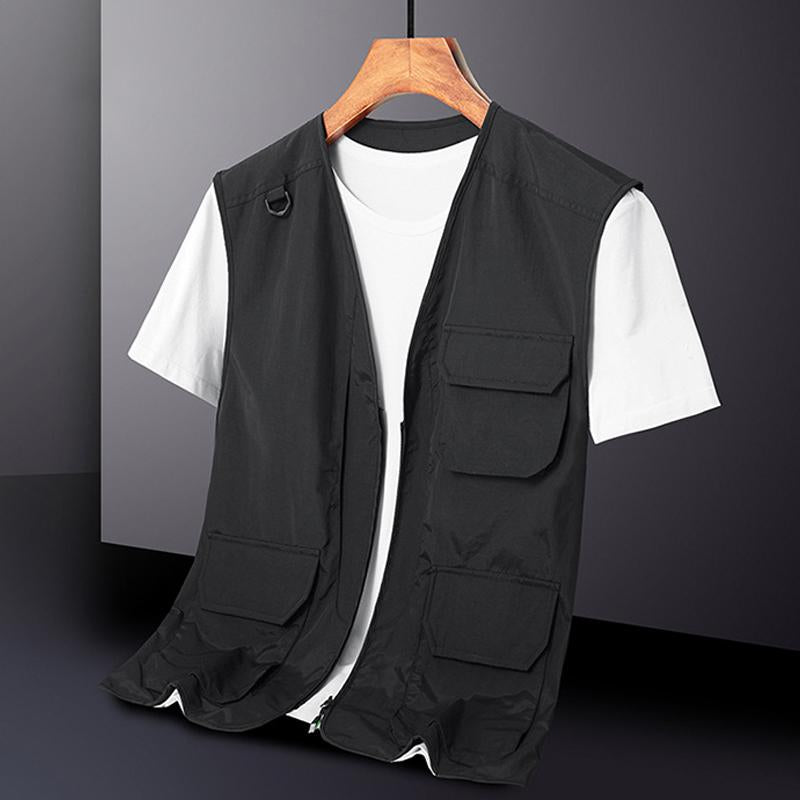 Men's Outdoor Quick-Drying Lightweight Multi-Pocket Vest 19154099Y