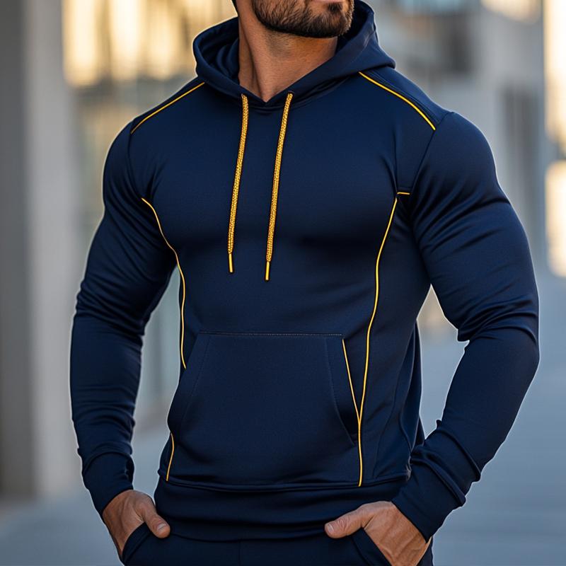 Men's Retro Casual Solid Color Sports Hoodie 06668020TO