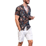 Men's Hawaiian Print Short Sleeve Shirt 28360709X