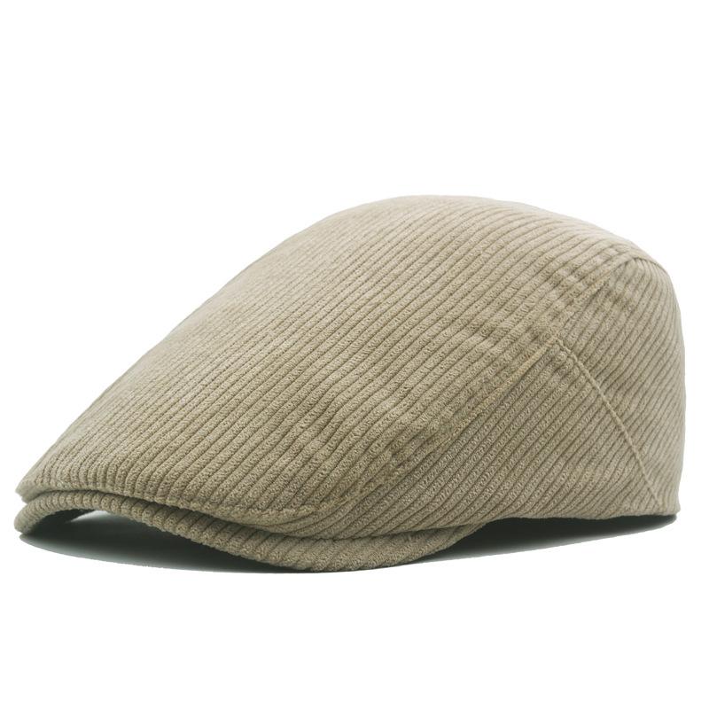 Men's Retro British Style Corduroy Forward Hat 42532494TO