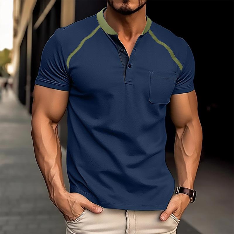 T-shirt a maniche corte da uomo in tinta unita, modello Raglan 74147452Y