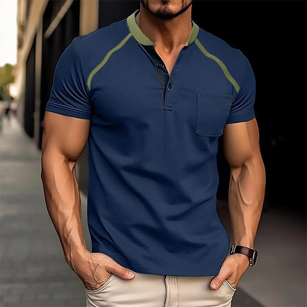 Men's Solid Color Raglan Short Sleeve T-Shirt 74147452Y