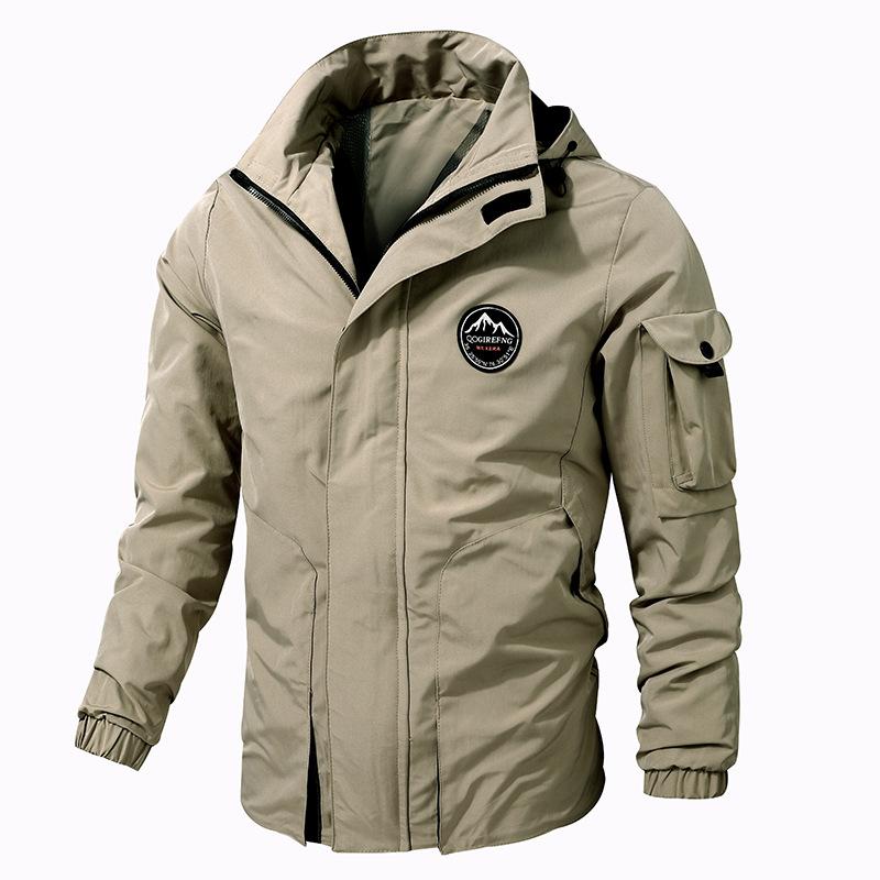 Men's Casual Zip-up Hooded Jacket 68621754U