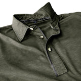 Men's Solid Color Long Sleeve Lapel Polo Shirt 28855071X