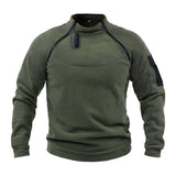 Men's Classic Casual Warm Breathable Side Zipper Fleece Pullover Sweatshirt 44007010K