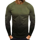 Men's Printed Sleeves Round Neck Long Sleeve T-Shirt 73347434U