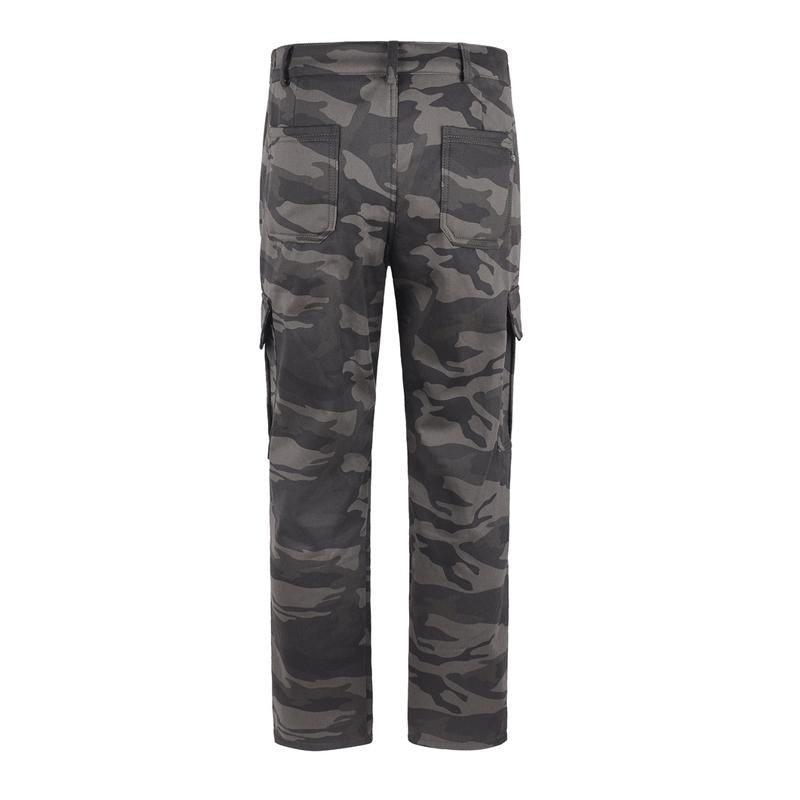 Men's Outdoor Camo Print Wear-Resistant Cargo Pants 65205279X