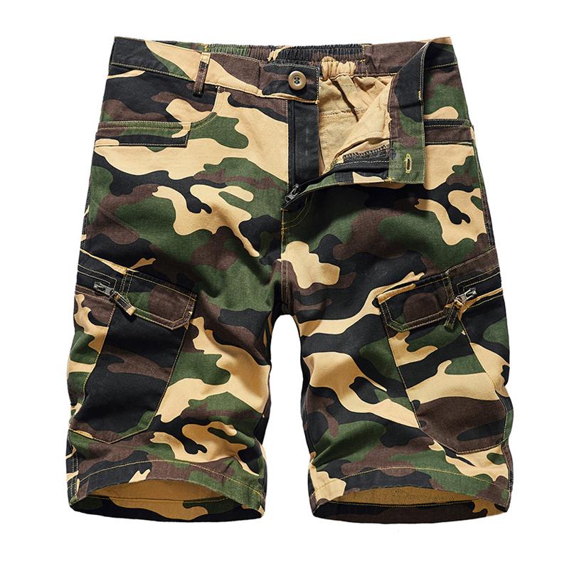 Men's Casual Camo Multi-Pocket Cargo Shorts 13611064Y