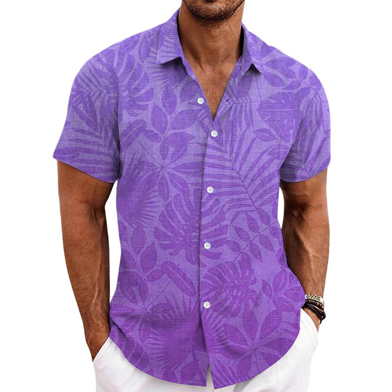 Chemise hawaïenne à manches courtes imprimée pour homme 65075133X