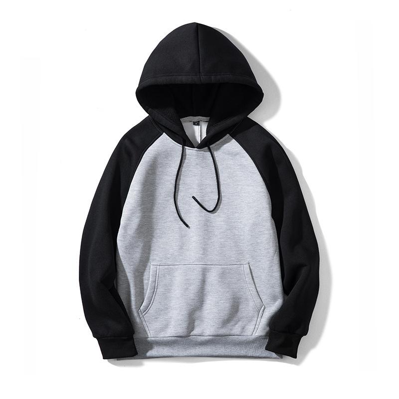 Men's Retro Classic Casual American Street Colorblock Hoodie 09956399K