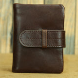 Men's Vintage Waxed Top Layer Cowhide Wallet 51658703U