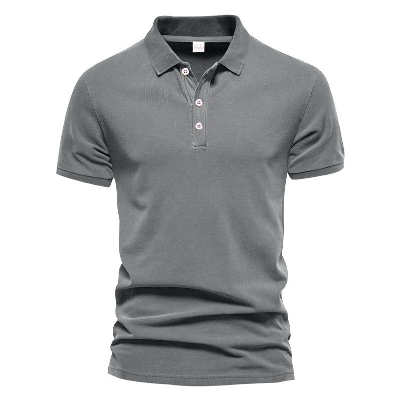 Men's Solid Color Short-sleeved Bottoming POLO Shirt 20127919X