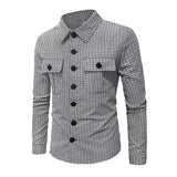 Men's Blended Single-breasted Shirt Jacket 08408744X