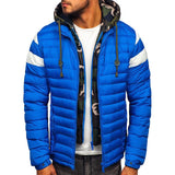 Men's Casual Hooded Slim Fake Two-Piece Thermal Padded Coat 43755109M
