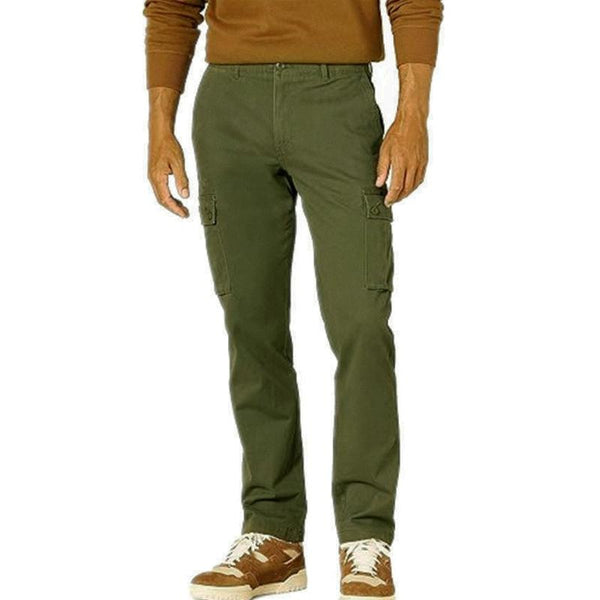 Men's Casual Multi-pocket Solid Color Trousers 73987582X