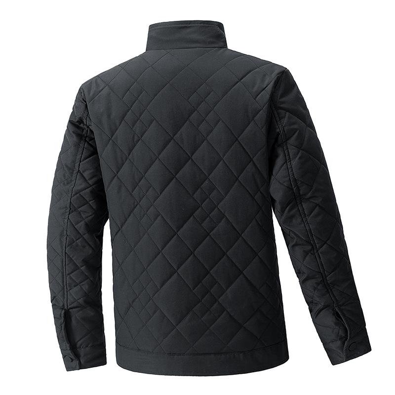 Men's Casual Stand Collar Quilted Jacket 25470102F