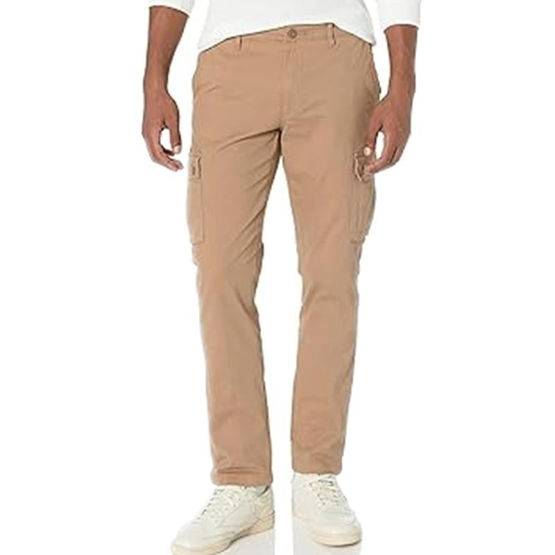 Men's Casual Multi-pocket Solid Color Trousers 73987582X
