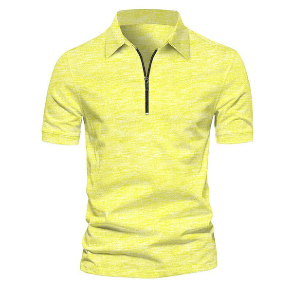 Men's Short-sleeved Zipper Pullover Tie-dye Printed POLO Shirt 07484284X
