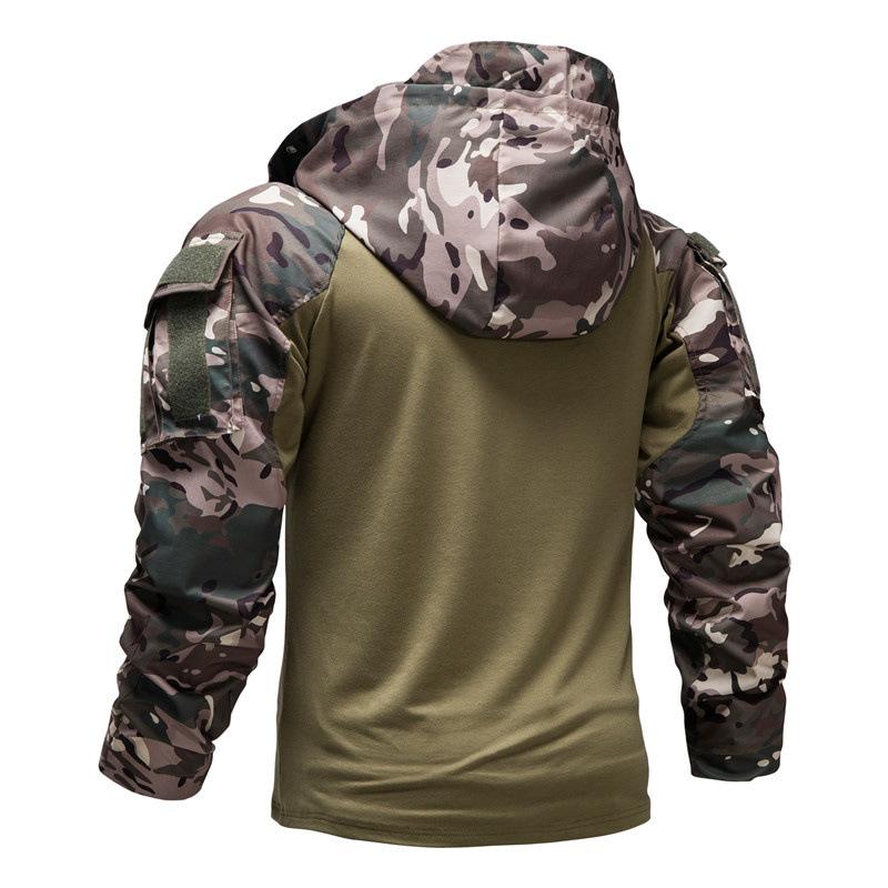 Men's Outdoor Wear-resistant Sports Camouflage Hooded Sweatshirt Jacket 70358150F