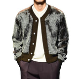 Men's Jacquard Patchwork Knitted Cardigan 30603052U