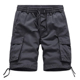 Men's Casual Outdoor Cotton Loose Multi-Pocket Cargo Shorts 73402137M