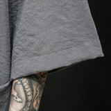 Men's Casual Thin Solid Color Three Quarter Sleeve Blazer 95662689Y