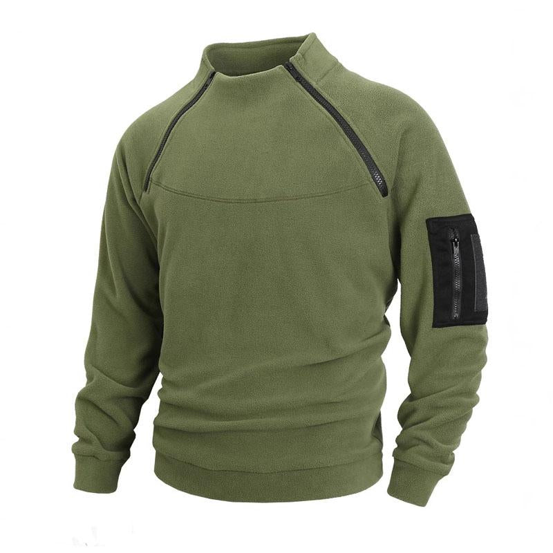 Men's Outdoor Stand Collar Long Sleeve Pullover Sweatshirt 16503124X