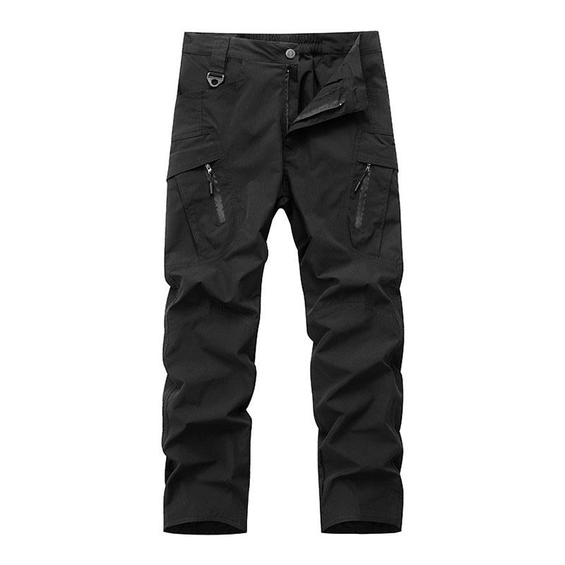 Men's Casual Solid Color Multi-Pocket Straight Leg Cargo Pants 52589962M