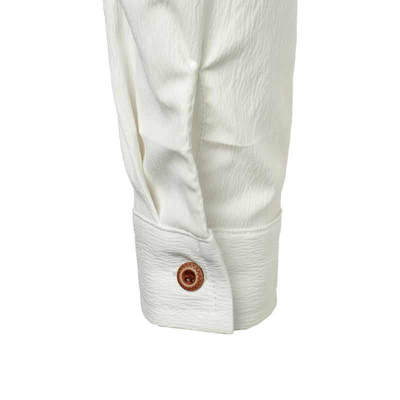 Men's Solid Color Long Sleeve V-Neck Shirt 76057726X