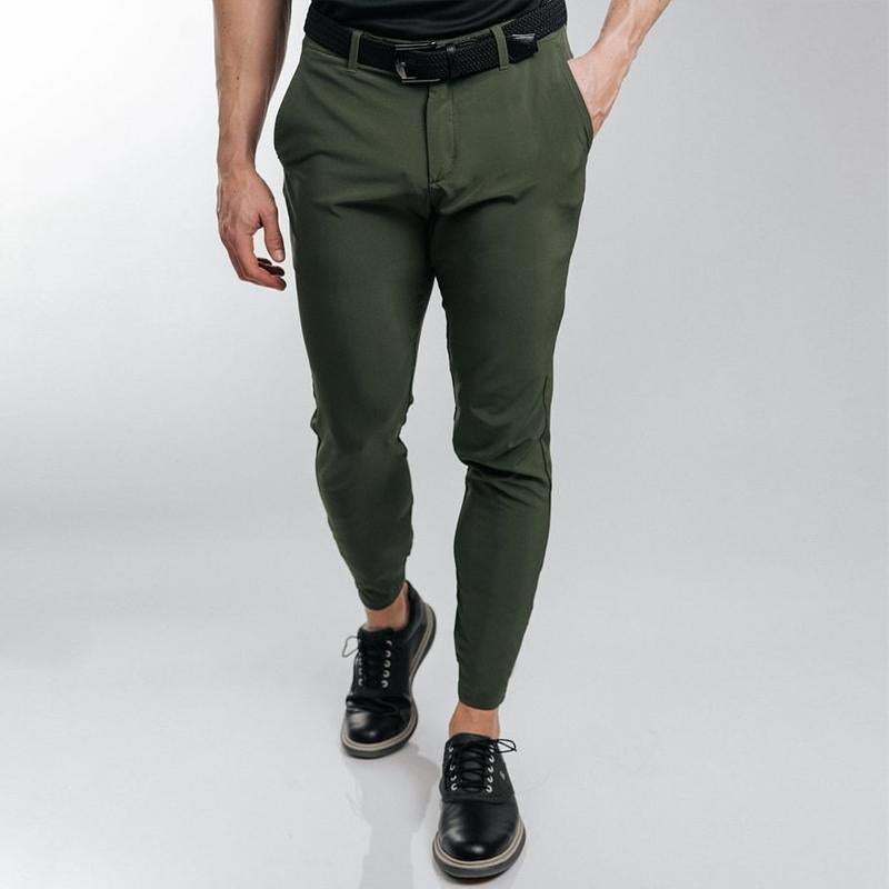 Men's Casual Solid Color Tight Slim Suit Pants (Belt Excluded) 51506652M