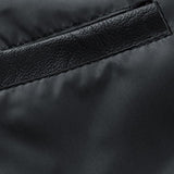 Men's Vintage Removable Hood Loose Zipper Leather Cargo Jacket 37832565M